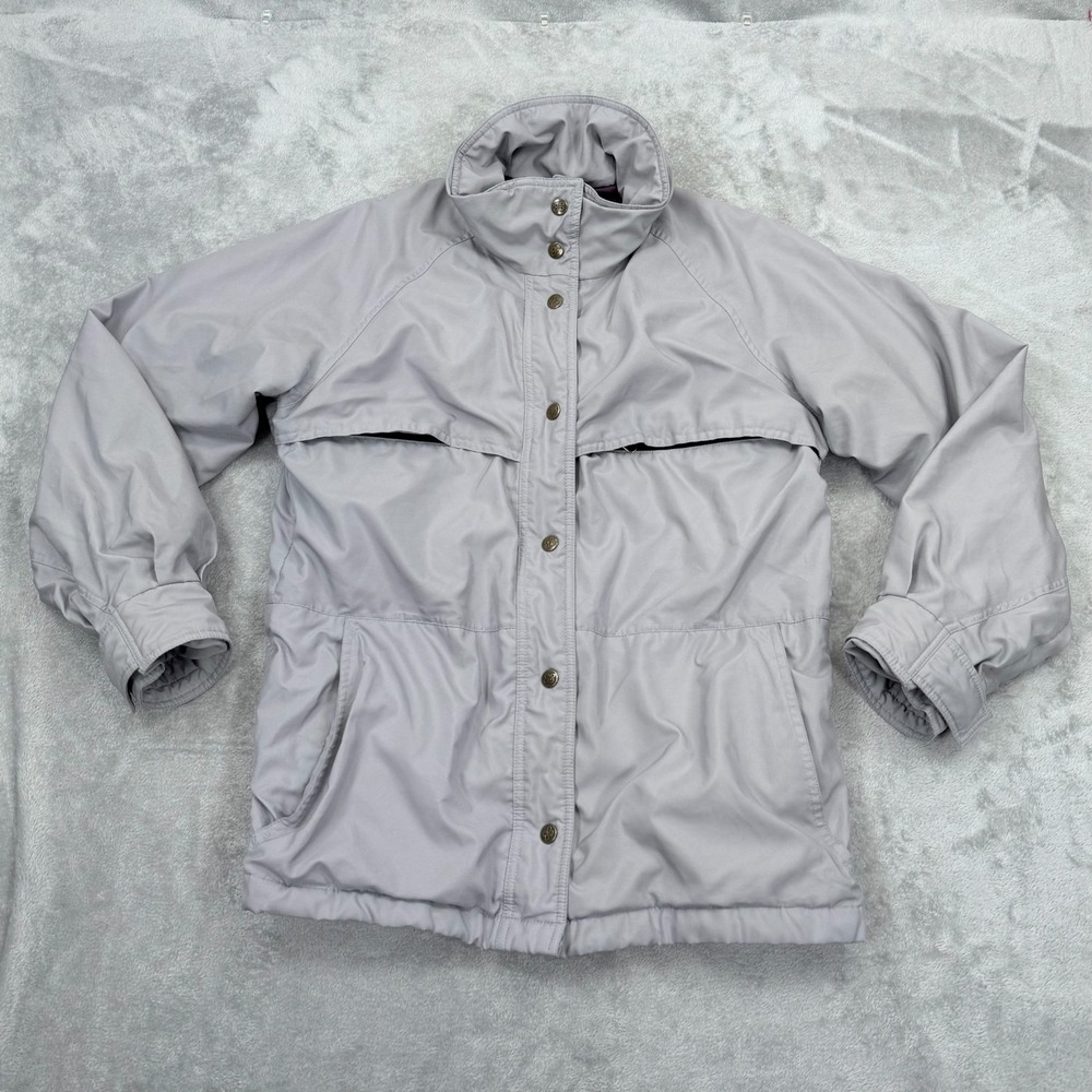 Vintage Eddie Bauer Windbreaker Gore-Tex Jacket Women Medium Gray Full Zip Vents